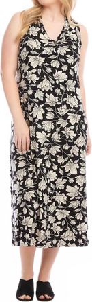 Karen Kane Sleeveless V-Neck Midi Dress - Plus In Black