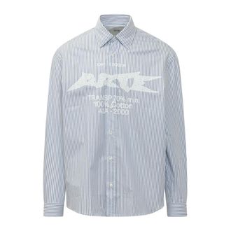 Arte Composition Gallery Shirt - Heren - Overhemden - Blauw - Maat: L Katoen