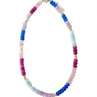 Gemelli Womens Kerry Necklace In Pink Blue