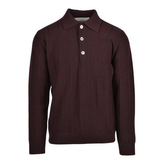 Amaranto Amar&aacute;nto, Tops, Heren, Bruin, S, Wol, Polo van gebreide wol