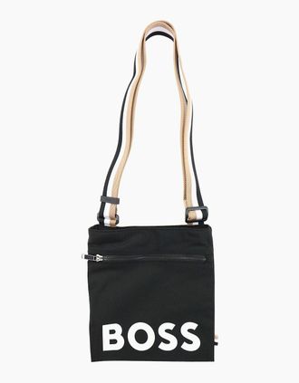HUGO BOSS Mens Hugo Boss Catch Printed Logo Envelope Bag Black/white - Black/Multi - Size: OS
