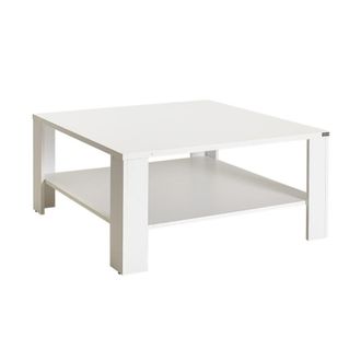 Calicosy Mesa de centro con 1 estante l90 cm - Blanco