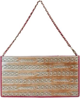 Chanel Pre-owned Clutches, female, Beige, Size: ONE SIZE Pre-owned Vintage Shoulder Bag