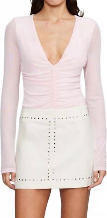 Ownley Mia Sheer Bodysuit In Blush