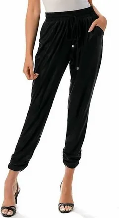Ariella Solid Jogger Pant In Black