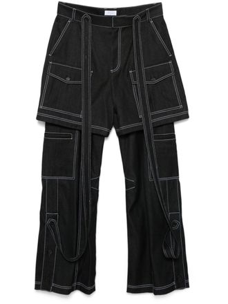 Off-white Stitch Twill Samurai cargo trousers - Black
