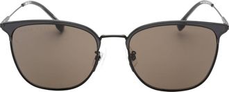 HUGO BOSS Dark Ruthenium Grey Frame Zonnebril met Grijze Lens