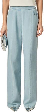 English Factory Pull-On Wide Leg Trouser Jeans in Denim at Nordstrom, Size X-Small