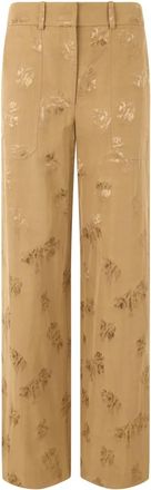 Veronica Beard Pantaloni dritti in jacquard floreale - - Trousers - Donna - Beige - S