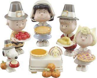 Lenox Peanuts Thanksgiving 6Pc Figurine Set