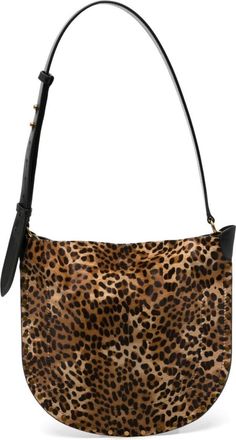 Isabel Marant Oskan Soft leopard-print shoulder bag - women - Calf Leather/Cotton/Leather - One Size - Neutrals