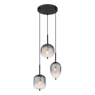 Globo Lighting Globo Lighting - Globo - L&aacute;mpara Colgante - Attila - Negro - Vidrio Vidrio Ahumado