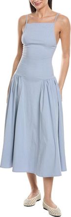 WeWoreWhat Weworewhat Flare Panel Linen-Blend Midi Dress