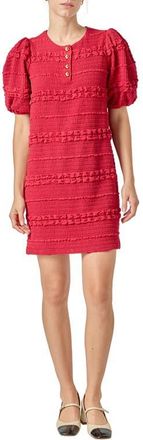 English Factory Smocked Minidress in Burgundy at Nordstrom, Size X-Small