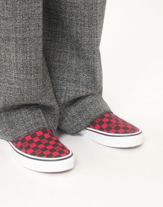 Valentino Garavani Sneaker Slip-On Valentino Garavani And Vans In Tessuto Con Stampa Vlogo Checkerboard Donna ROUGE PUR/NERO 36.5