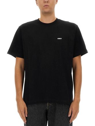Obey Black Logo Crew Neck T-Shirt