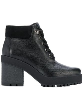 Hogan H475 heeled ankle boots - women - Leather/Leather/Rubber - 41.5 - Black