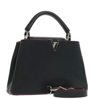 Louis Vuitton Tweedehands leren handtassen - Dames - Pre-owned - Zwart - Maat: ONE Size Leer