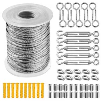 OEM Kit De Suspensi&oacute;n Con Cuerda De Acero Inoxidable, Cuerda De Acero Inoxidable Recubierta De Nailon, Tensor De Cuerda De Acero Con Revestimiento De Pvc 