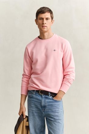 GANT Men Shield Crew Neck Sweatshirt (XXXL) BUBBELGUM PINK