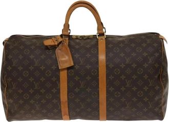 Louis Vuitton Pre-owned Weekend Bags, female, Brown, Size: ONE SIZE Pre-owned Vintage Monogram Keepall Travel Bag