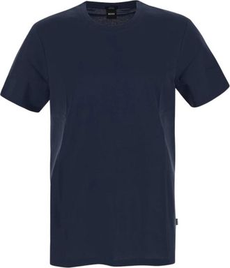 HUGO BOSS Klassieke katoenen T-shirt - Heren - T-shirts - Blauw - S - Katoen - Tops