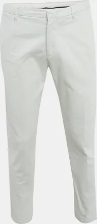 Emporio Armani Grey Cotton Drill Trousers