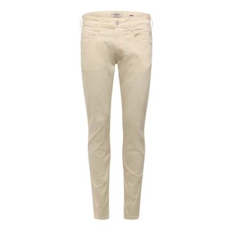 Replay Mens Anbass Slim-Fit Jeans in White Cotton - Size 38W/32L