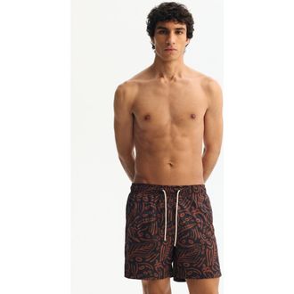 H&M Patterned Swim Shorts in Brown/patterned at Nordstrom, Size X-Large