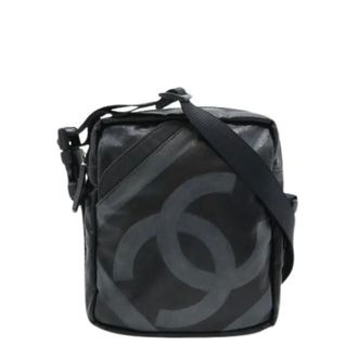 Chanel Pre-owned Cross Body Bags, female, Black, Size: ONE SIZE Pre-owned Canvas Cross Body Bag