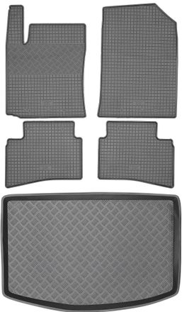 OEM Juego De Alfombrillas De Goma Para Coche Y Alfombrilla Para Maletero Para Kia Rio Iv Hatchback A Partir De 2017