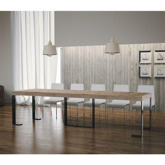 Itamoby Consolle Allungabile in Legno e Ferro H77x40x90/300cm Itamoby Futura Premium Rovere Folding