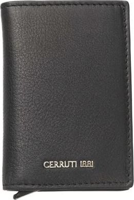 Cerruti Elegante Zwarte Leren Portemonnee - Heren - Portefeuilles - Zwart - ONE Size - Leer - Accessoires