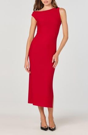 ASTR the Label Asymmetric Knit Dress in Red at Nordstrom Rack, Size Medium
