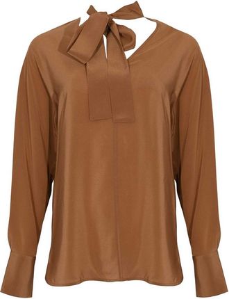 Max Mara Caco Blouse In Silk Crepe De Chine