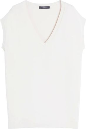 Max Mara V-neck Knitwear, female, Beige, Size: XS Orosei Gilet