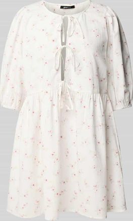 Gina Tricot Minikleid mit Schn&uuml;rverschluss in Weiss, Gr&ouml;&szlig;e XL