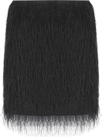 Twinset Black Fringed Skirt