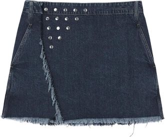 Rick Owens Sisysnap denim skirt - Brown