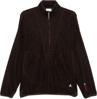 Roa Maglione Alpha Direct con mezza zip - Marrone