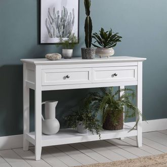 N&ouml;a & Nani Karlstad Console Hallway Table with 2 Drawers in White