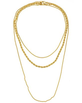 Eyecandy LA Eye Candy La Ellie Triple Chain Drop Necklace