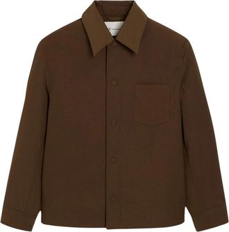 Ami Gewatteerde Ami de Coeur Overshirt - Heren - Zomerjassen - Bruin - M - Katoen - Jassen