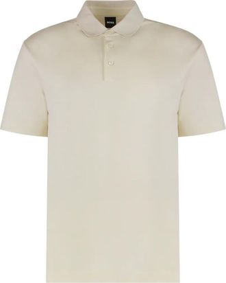 BOSS button-fastening polo shirt - Neutrals