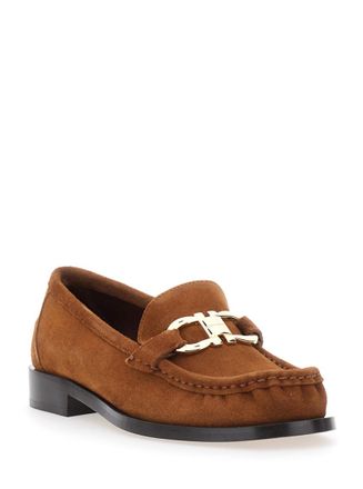 Ferragamo Brown Suede Loafers