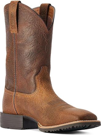 Ariat Ariat Hybrid Grit 10042430 MensBrown Leather Square Toe Western Boot ZOGG2852