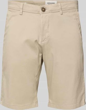 Jack & Jones Jack & Jones Regular Fit Bermudas mit Eingrifftaschen Modell IBOWIE in Beige, Gr&ouml;&szlig;e XL