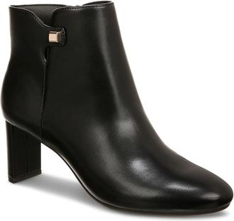 Alfani Paam Boots Womens Black Faux Leather Almond Toe Ankle Bootie LION458