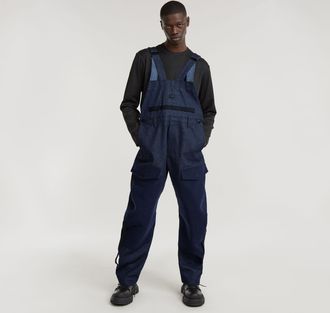 G-Star Unisex GSRR Maxi Bib Jumpsuit - Donkerblauw - Heren
