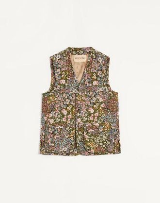 Valentino Gilet Valentino In Gobelin Con Motivo Jacquard Apres LHiver Uomo MULTICOLOR 44